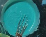 A picture of step 2 of Galaxy Cake.