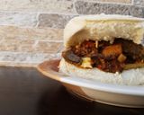 A picture of step 4 of Plantain and liver sauce sandwich.