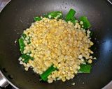 A picture of step 6 of Basil Corn Pasta.