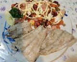 Foto del paso 4 de la receta: Ensalada primavera con pescado a la plancha