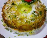 A picture of step 8 of Vegetable pulav with badam theri.