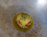 A picture of step 3 of Chhuin aloo tarkari (Drumstick curry).