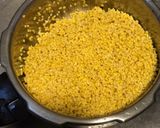 A picture of step 2 of Sindhi Style: 'Lal Math' or 'Lal Saag Dal'.