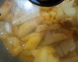 A picture of step 6 of Malabar Spinach, California Lemon & Potato Stir Fry.