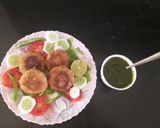 A picture of step 5 of Mutton mince staffing in potato cutlets.