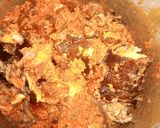 A picture of step 3 of Egusi groundnut soup.