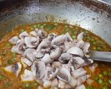 A picture of step 3 of Mushroom Matar malai sabji.