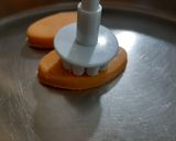 A picture of step 3 of Burfi in rakhi shapes.