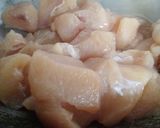 A picture of step 1 of Chicken chilli.