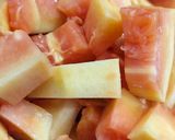 A picture of step 3 of Papaya chaat.