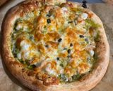 A picture of step 3 of Seafood Pizza.
