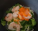A picture of step 2 of Leftover Spaghetti with Shrimp and Vodka Sauce.
