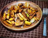 A picture of step 5 of Chilli potato.