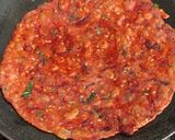 A picture of step 6 of Beetroot thepla.
