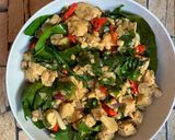 Foto langkah ke 3 dari resep Oseng daun melinjo tempe saus tiram.