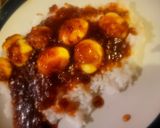 A picture of step 5 of Tiger Quail Eggs on Sweet Chili Rice.