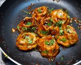 A picture of step 13 of DEVIL MOMOS | SPICY VEGETABLE MOMO IN Chilli GARLIC SAUCE.