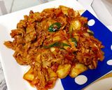 韓式泡菜炒豬肉돼지고기김치볶음的食譜步驟4照片