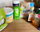 Une image de l'étape 1 de Cookies healthy vegan, sans gluten ni œuf ni beurre au beurre de cacahuète.