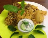 A picture of step 3 of Signature Memoni Akni (Pulao).