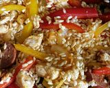 A picture of step 5 of Vickys Chorizo & Chicken Risotto, GF DF EF SF NF.