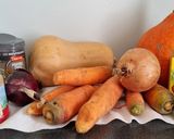 Une image de l'étape 1 de Clafoutis aux légumes d'hiver léger.