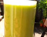 A picture of step 1 of Green Smoothie (yummy).