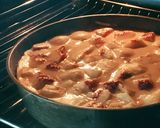 Hình bước làm 6 của món 💚 Bánh Đào Nướng (Clafoutis aux pêches)