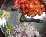 A picture of step 1 of Aloo Palak.