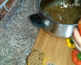 A picture of step 7 of Achari shimla mirch keema - capsicum with beef mince.