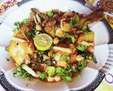 A picture of step 11 of Lahori murgh choley.