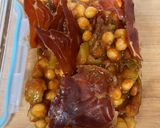 Foto del paso 9 de la receta: Pisto de Calabacín y Berenjena con Garbanzos y Crujiente de Serrano !!!
