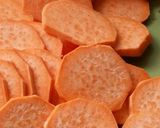 A picture of step 1 of Vickys Orange-Honeyed Sweet Potatoes, Gluten, Dairy, Soy & Egg-Free.