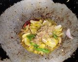 A picture of step 3 of Khatta meetha pumpkin.