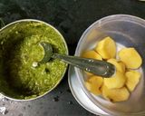 A picture of step 1 of Haryana Aloo Chutney Pulao.