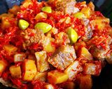 Foto langkah ke 10 dari resep Sambal Goreng Kentang Daging Sapi Tanpa Santan.