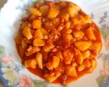 Kolbászos szalonnás paprikás krumpli /csípősen/ recept fázis 3 fotója