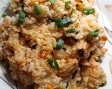A picture of step 8 of Fried rice with leftover rice.