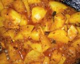 A picture of step 15 of Khatay aloo.