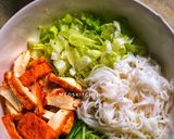 Hình bước làm 3 của món Bún Nước Tương Dã Chiến (Chay)
