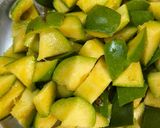A picture of step 1 of Mango pickle.