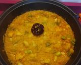 Foto del paso 4 de la receta: Arroz con bacalao ajos tiernos y coliflor