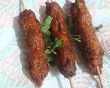 A picture of step 8 of Chicken seekh kabab masalah.