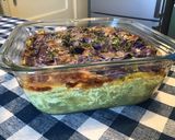 Une image de l'étape 19 de Gratin de pommes de terre vitelotte et chou blanc au parmesan,oignon de roscoff et curry.