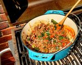 A picture of step 4 of Mexican style wrap.