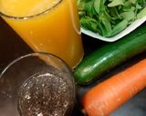 A picture of step 1 of Moringa Smoothie with Orange, Carrot, Cucumber & Chia Seeds.