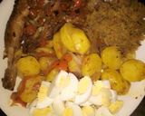 A picture of step 6 of Irish Potatoes with pepper chicken.