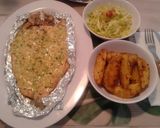 Foto del paso 4 de la receta: Trucha al horno bañada con crema de ajo y hojas de apio!