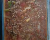 A picture of step 5 of My 3 Layer lasagne 😘.