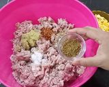 A picture of step 3 of Chapli kabab (Peshawari Kebab).